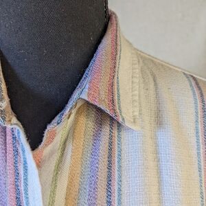 Rails Blouse Boxy Striped Metalic Thread Size XS
